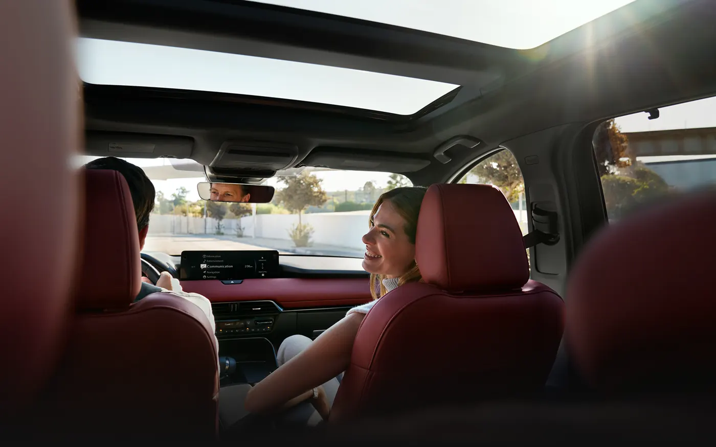 Friends riding in the 2-row 2027 Mazda CX-90 | Marin Mazda in San Rafael CA