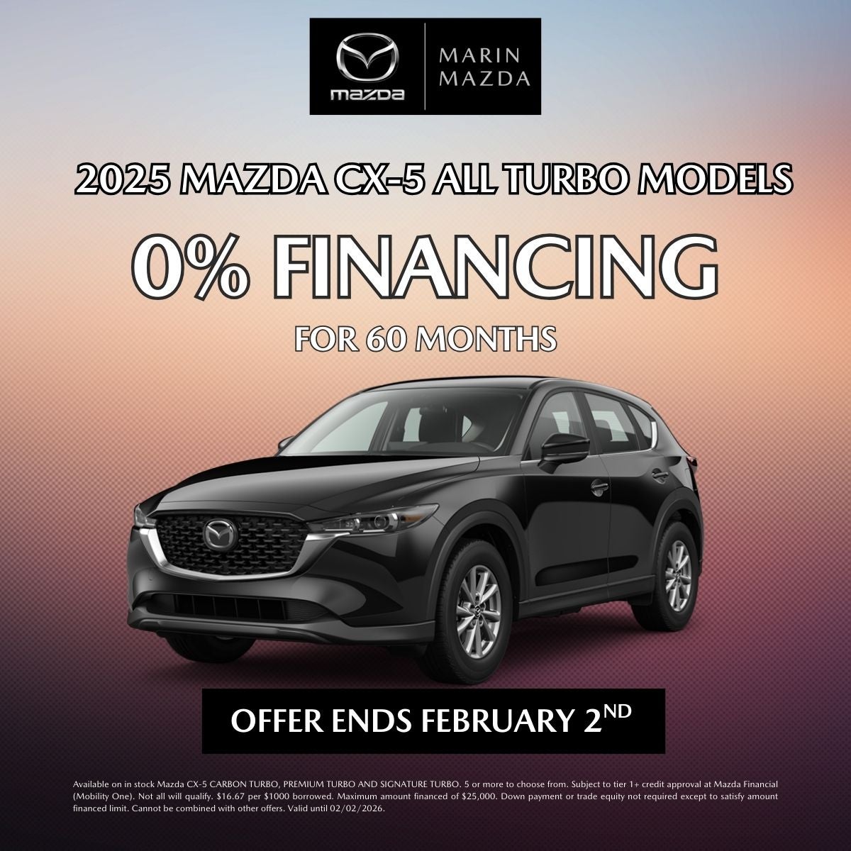 2025 MAZDA CX-5 ALL TURBO MODELS