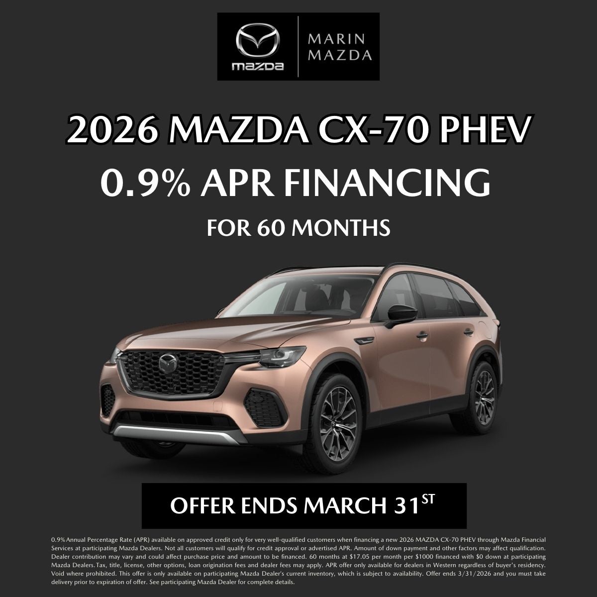 2026 MAZDA CX-70 PHEV