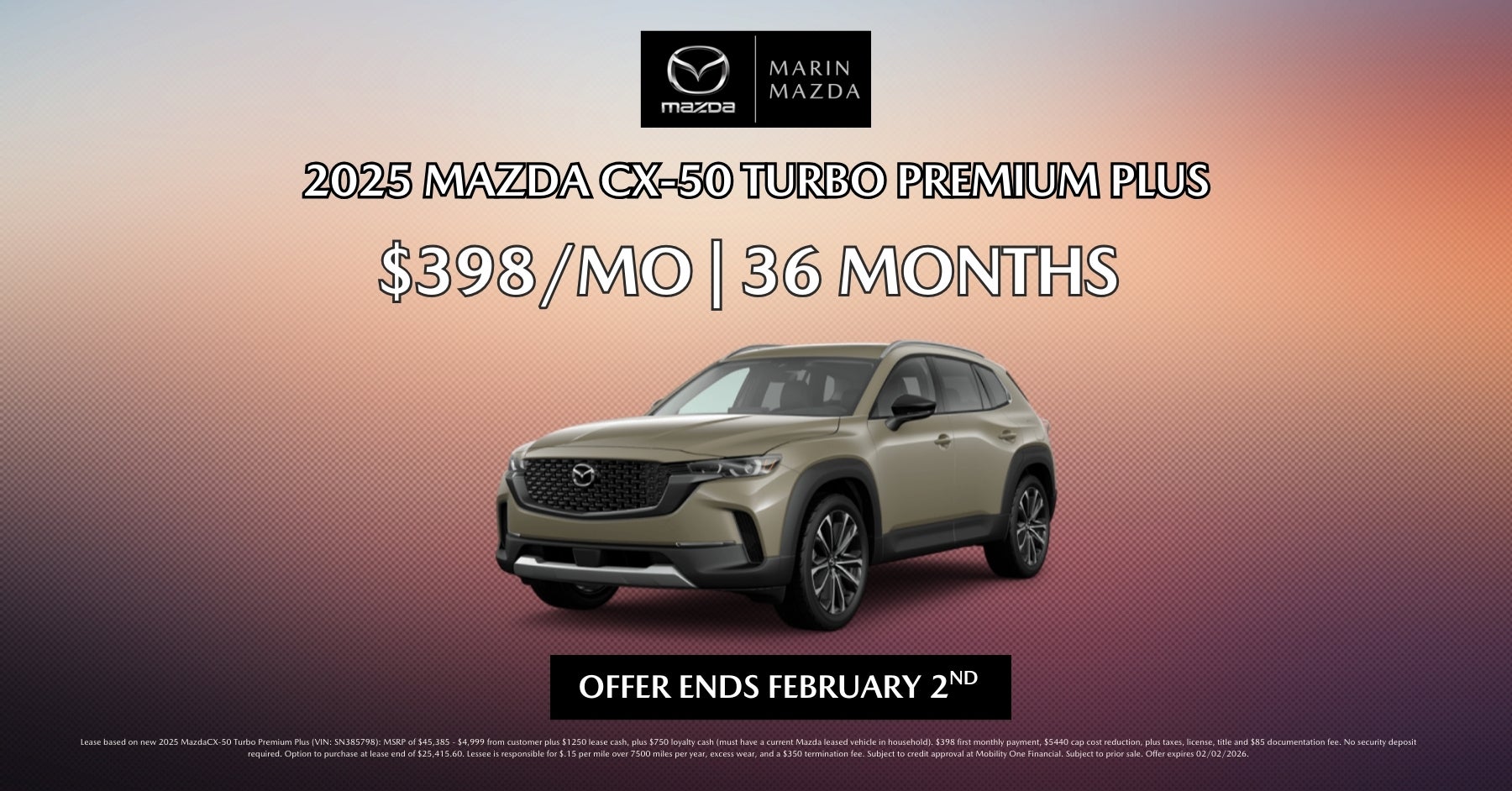 2025 MAZDA CX-50 TURBO PREMIUM PLUS