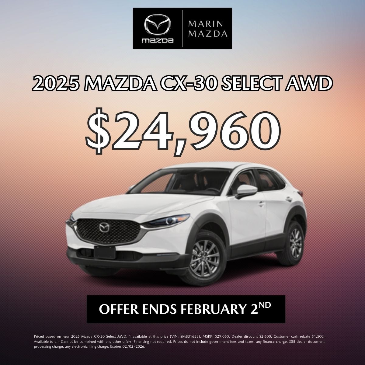 2025 MAZDA CX-30 SELECT AWD