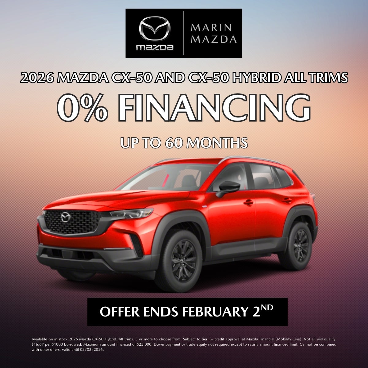 2026 MAZDA CX-50 AND CX-50 HYBRID ALL TRIMS